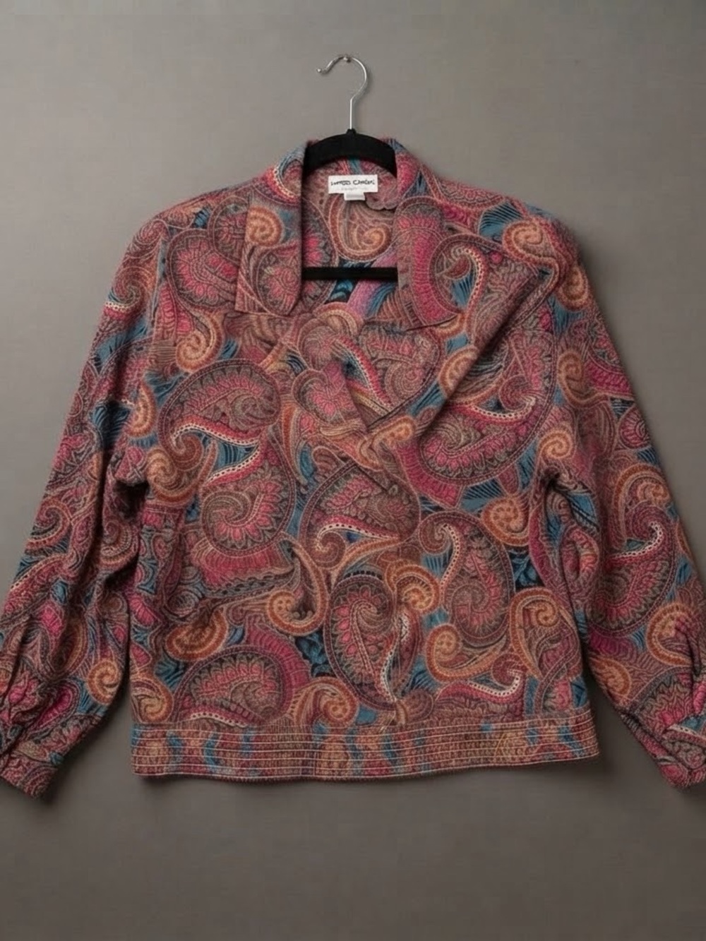 Alfred Dunner Y2K Boho Paisley Print Button-Front Jacket Size 10